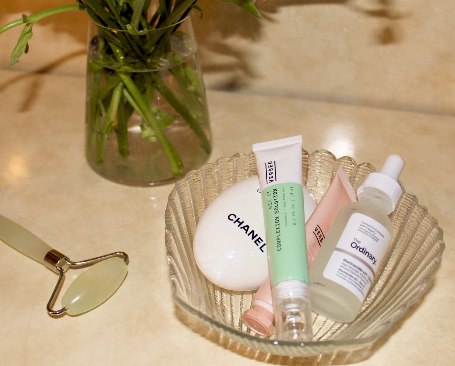 French 80s Glass Shell Bowls