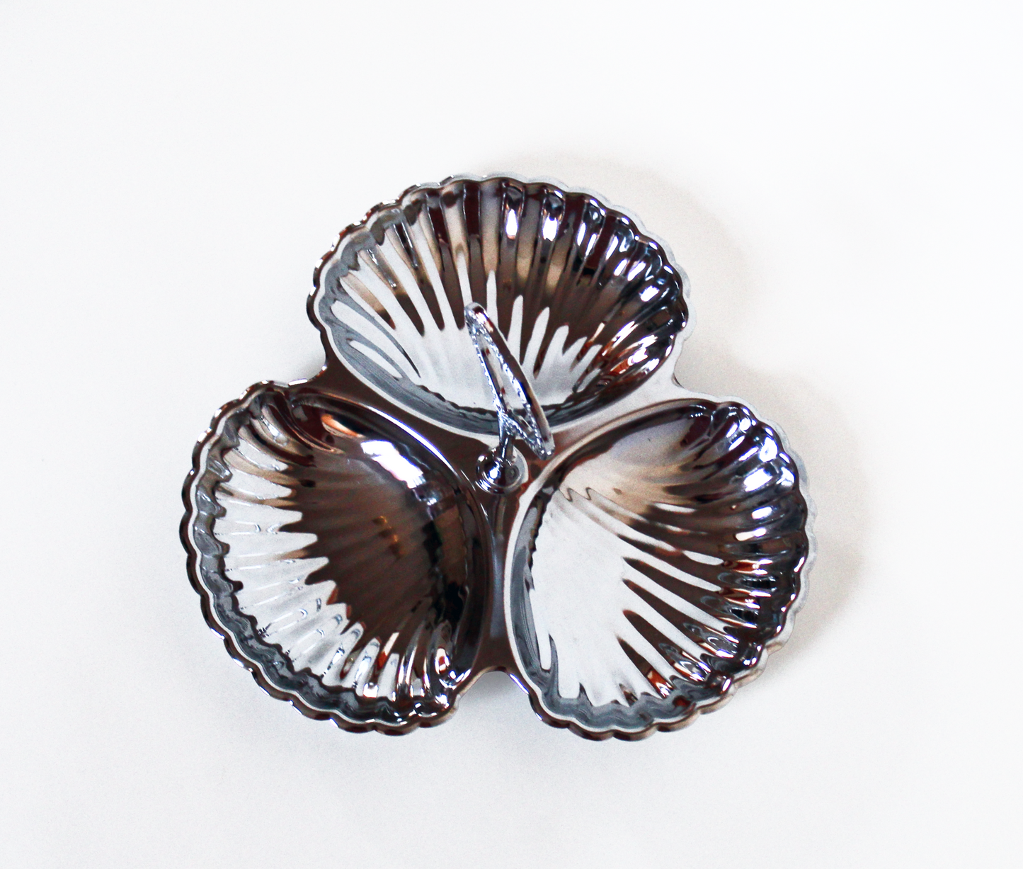 Chrome Shell Serving Tray