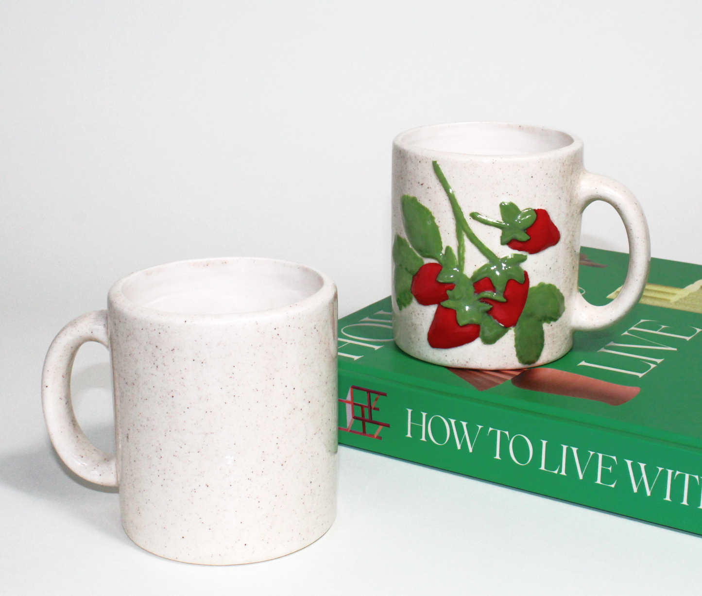 Set of 2 Strawberry Mugs