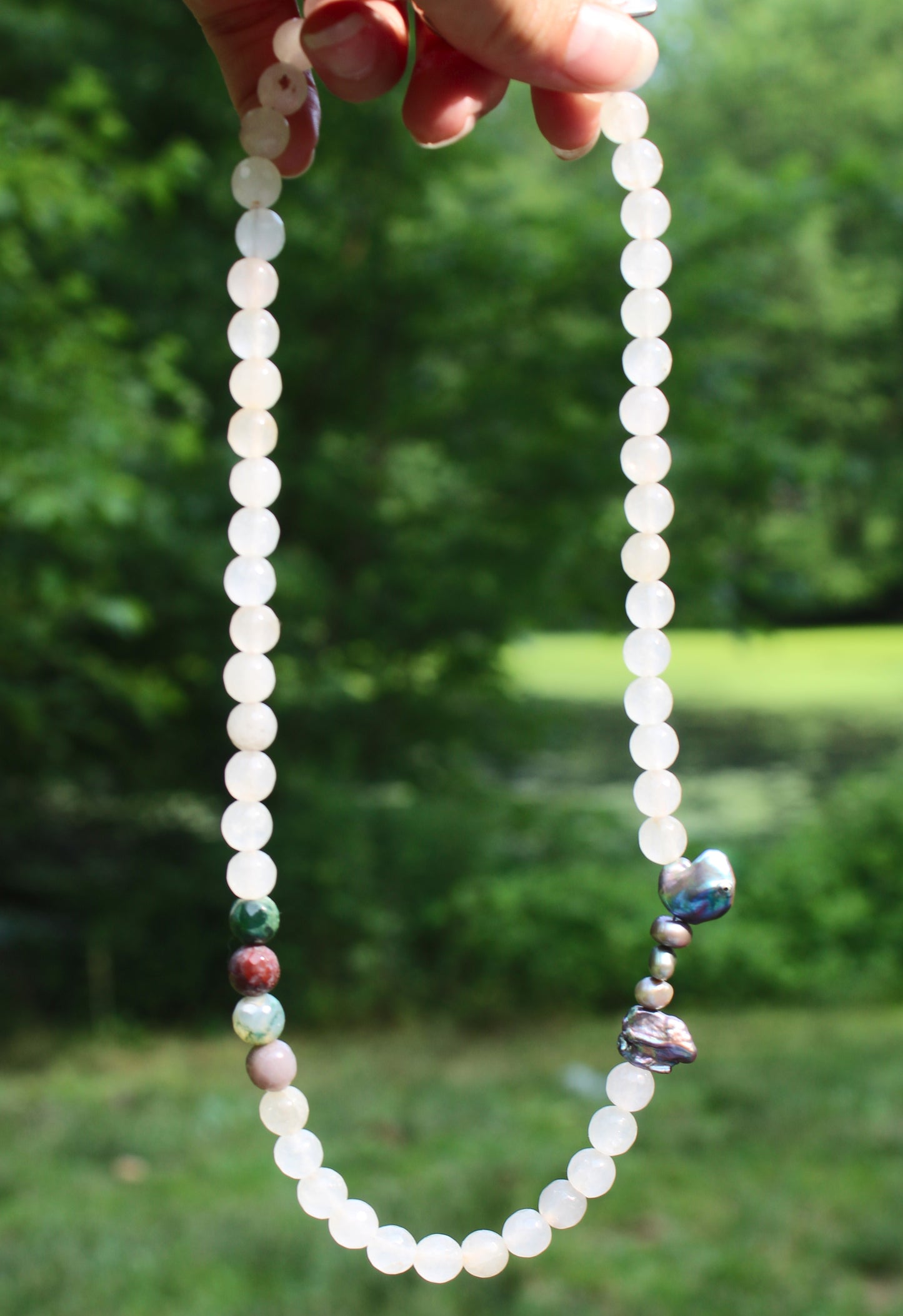 Jade and Pearl Necklace