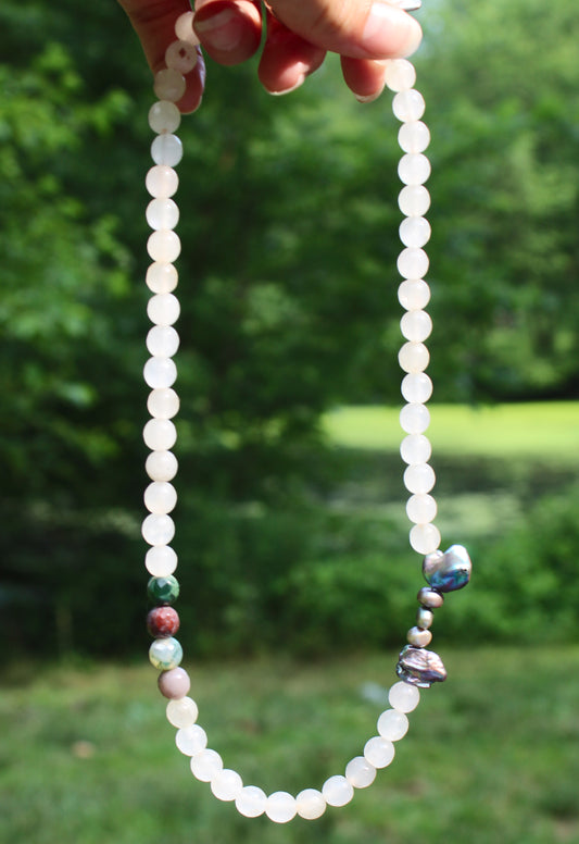 Jade and Pearl Necklace