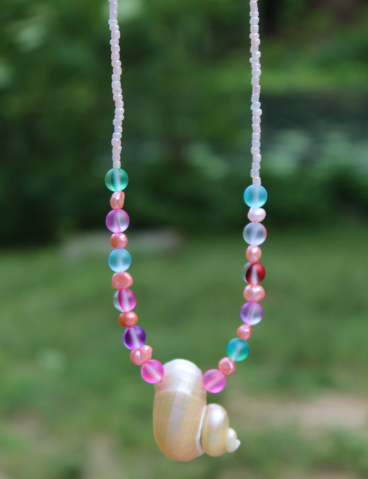 Pink Conch Crush Necklace