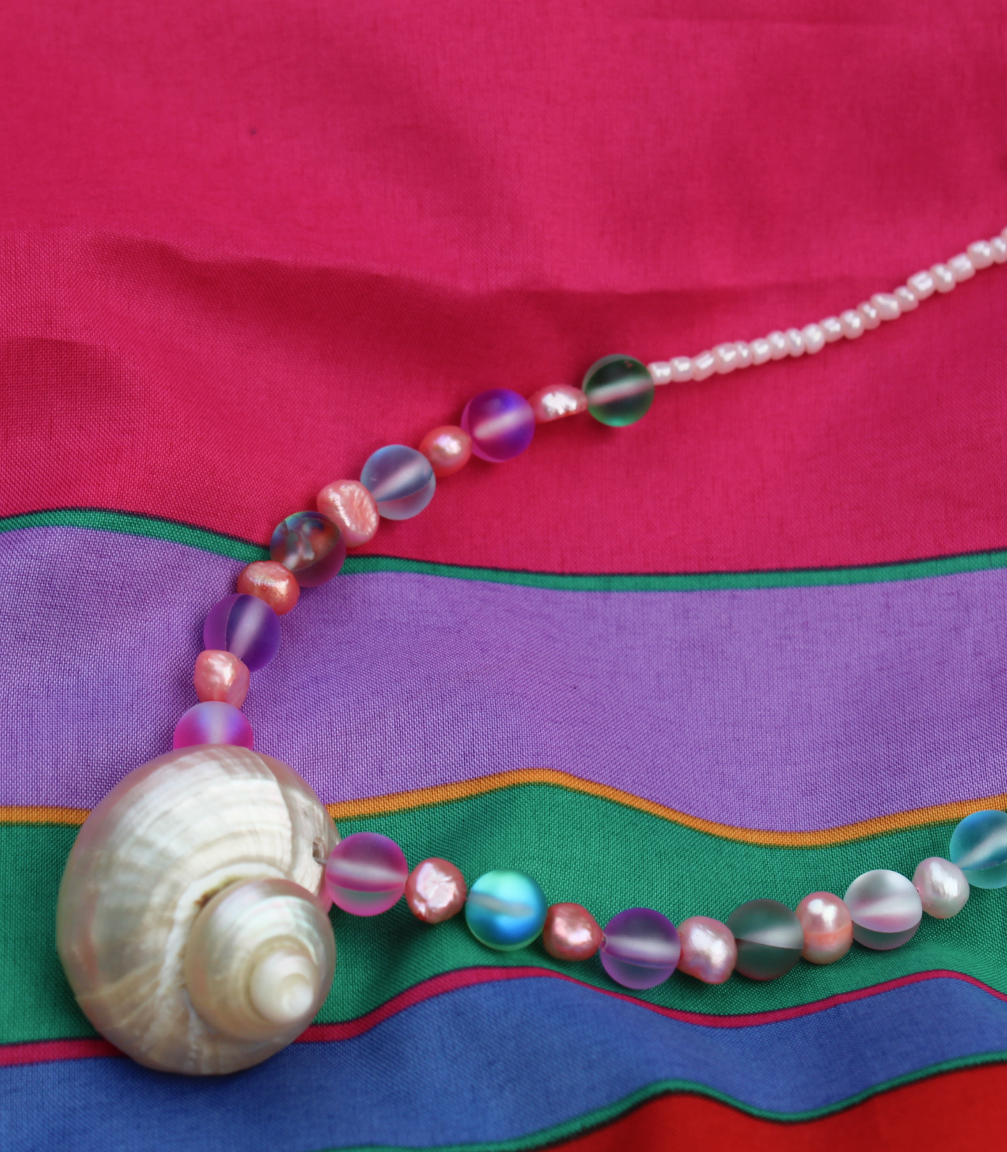 Pink Conch Crush Necklace