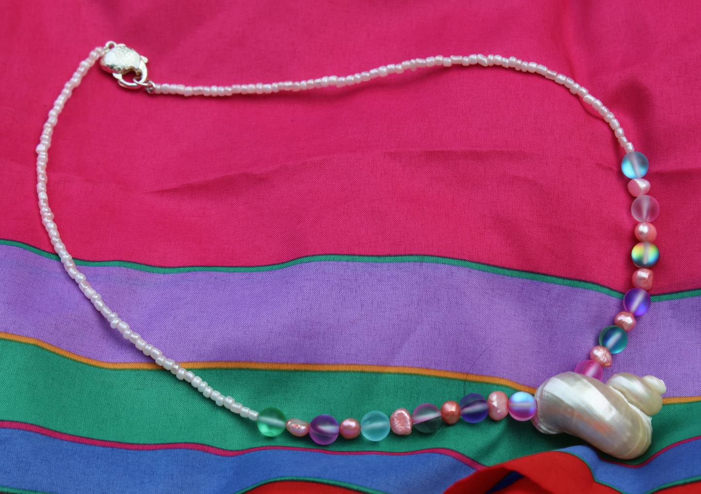Pink Conch Crush Necklace
