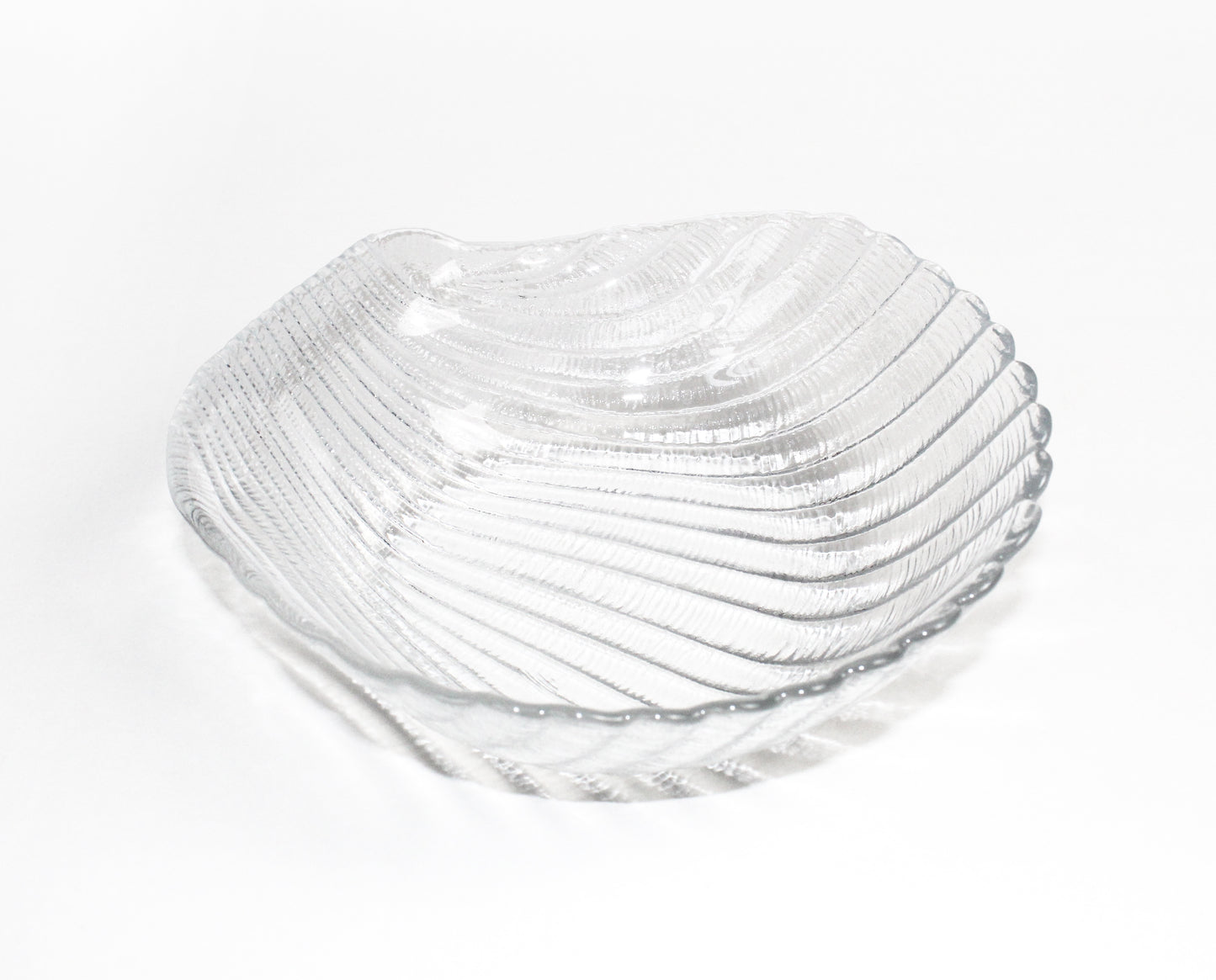 French 80s Glass Shell Bowls